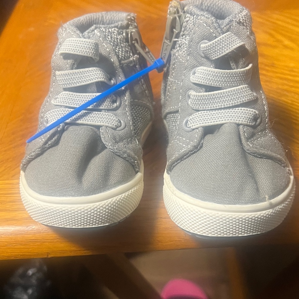 Wonder Nation Gray Kids High-Top Sneakers